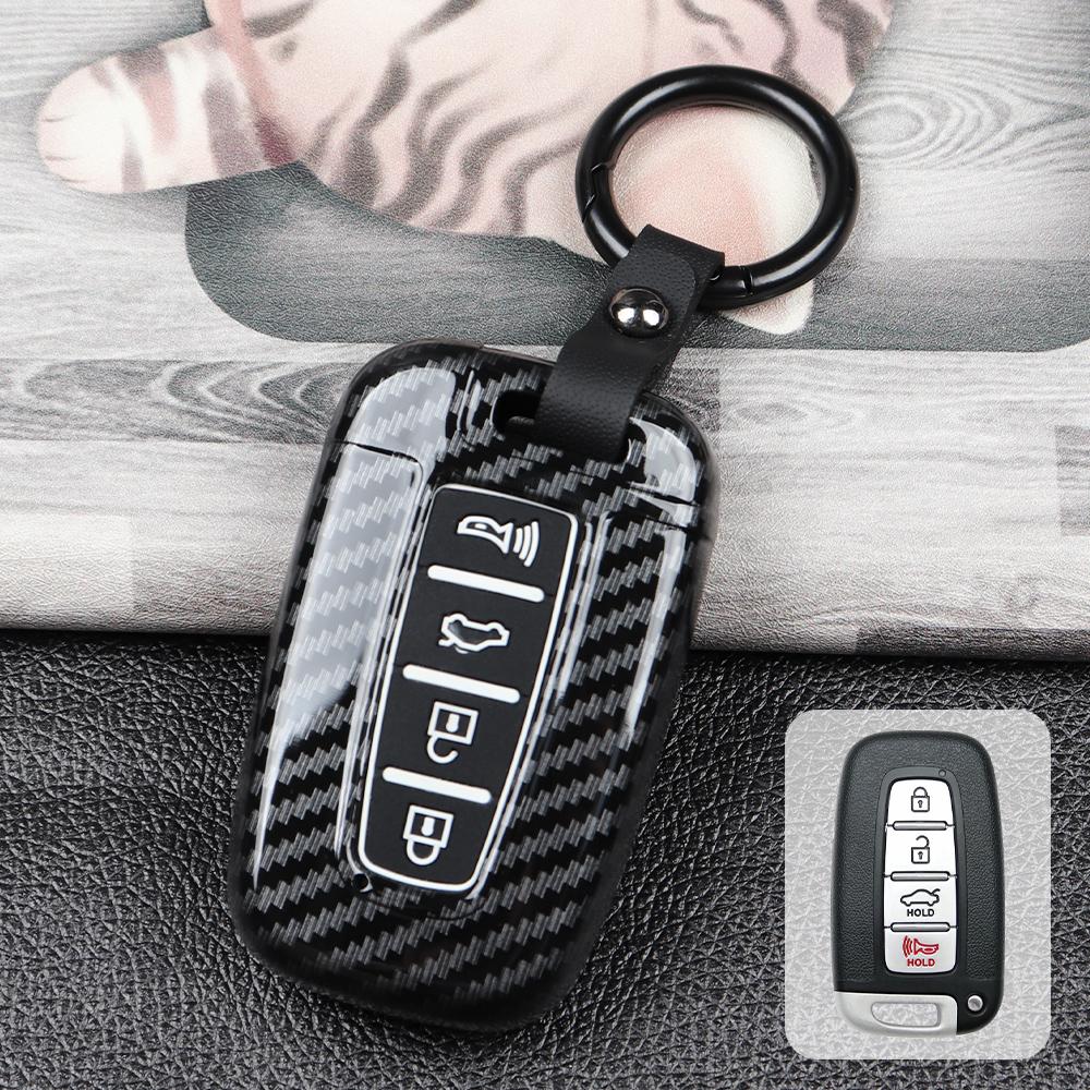 Углеродный чехол для дистанционного ключа автомобиля для Kia Cadenza K7 Carens Borrego Optima Picanto Morning Proceed Shuma Mohave Opirus