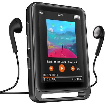 MP3-плеер 64 ГБ Bluetooth 5.3 Сенсорный экран Музыкальный плеер Портативный mp3-плеер с динамиками Звук высокого качества без потерь м