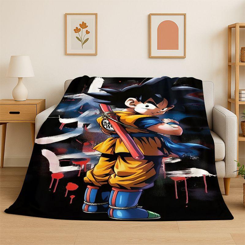 Ретро Аниме D-Dragon Ball Мультфильм Игра Мягкое Фланелевое Плед-Одеяло, Уютное Одеяло для Кровати, Дивана, Софы, Спальни, Гостиной, Путешествий, Ребенка