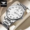Men's Luminous Large Dial Steel Band Quartz Watch