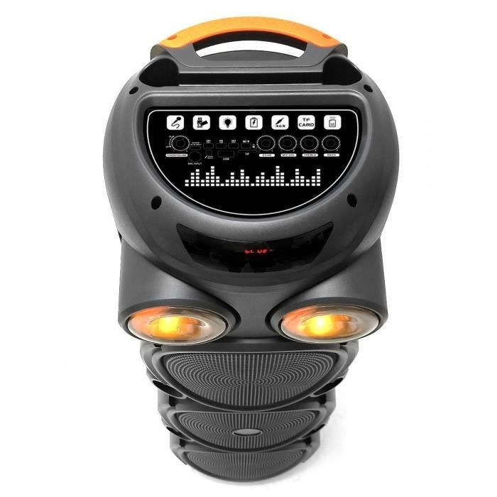 Светящаяся караоке-колонка - INOVALLEY - KA129-XXL - Bluetooth V5.0 - 90 см - 1000 Вт - Динамики 3 x 8'' - Беспроводной микрофон в комплекте