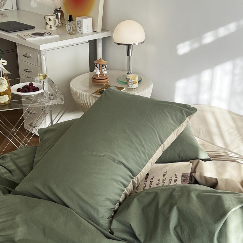 1 пара наволочек из стираного хлопка 48*74 наволочки для кровати бытовые простые мягкие пылезащитные декоративные подушки чехлы Ins