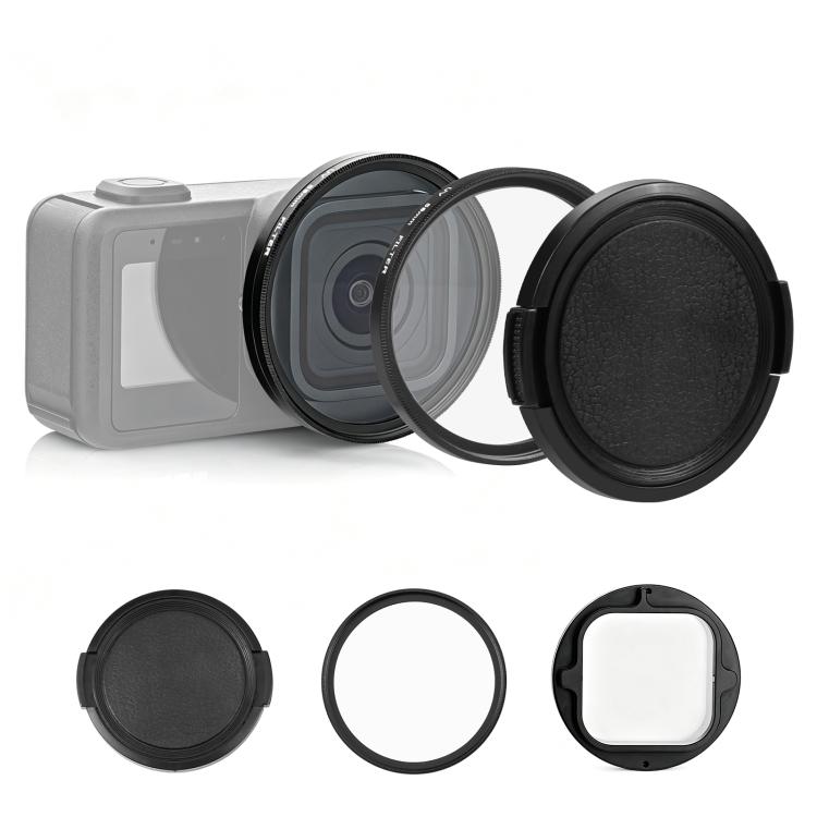 PULUZ 58 мм УФ-фильтр Адаптер кольцо для GoPro MISSION 1 / 1 PRO, с крышкой для объектива (черный)