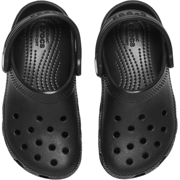 Crocs Классические клоги Модные Удобные Нескользящие Прочные Низкие Детские туфли Клоги для малышей Черные 206990-001