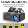 Portable Mini Projector LED Mobile Home Theater Wired Mobile Phone Same Screen Support 1080p