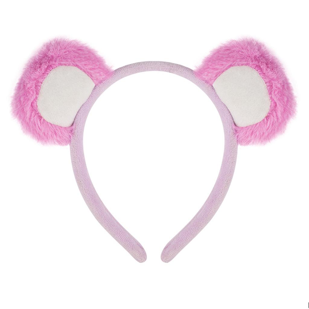 Lovely Plush Bear Ear Headband for Women Girl Birthday Party Gathering Headpiece School Event Accessory Stage Hairhoop