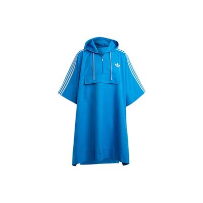 Adidas Мужская куртка Originals SS23 Adicolor 70s Retro Series Monogram Poncho, ярко-синяя IP6977
