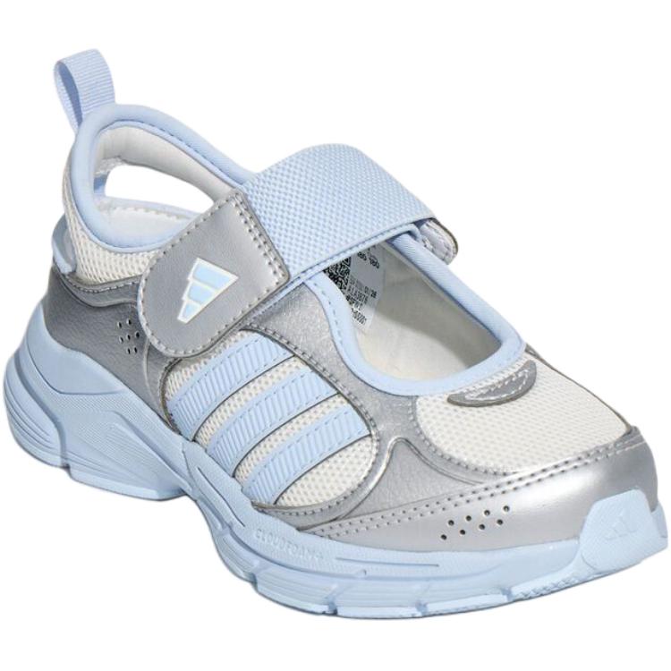 adidas Spiritain Mary Jane K Удобные Универсальные Низкие Повседневные Детские Туфли Унисекс Повседневная Обувь Серебристо-Синие LA3876