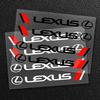 Interior Stickers 4pcs Vinyl Car Door Handle Mirror Wiper Stickers Decal Styling For Lexus F SPORT GS GX IS LS LX CT LC RC LBX N