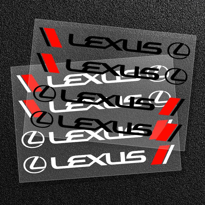 Interior Stickers 4pcs Vinyl Car Door Handle Mirror Wiper Stickers Decal Styling For Lexus F SPORT GS GX IS LS LX CT LC RC LBX N
