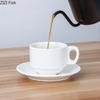 Однотонная керамическая кофейная чашка и блюдце, набор кружек для офиса, европейская парная чашка для послеобеденного чая, домашняя кухонная посуда для питья