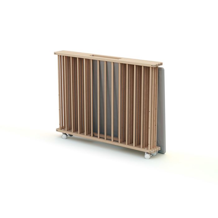 WEBABY - Parc bébé pliant en bois 70 x 100 cm CALI Hetre Brut - 70x100