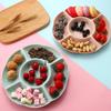 Heart Shaped Fruit Platter Creative Plates Storage Box Dried Fruit Snack Plates Divided Candy Dessert Plate Container
