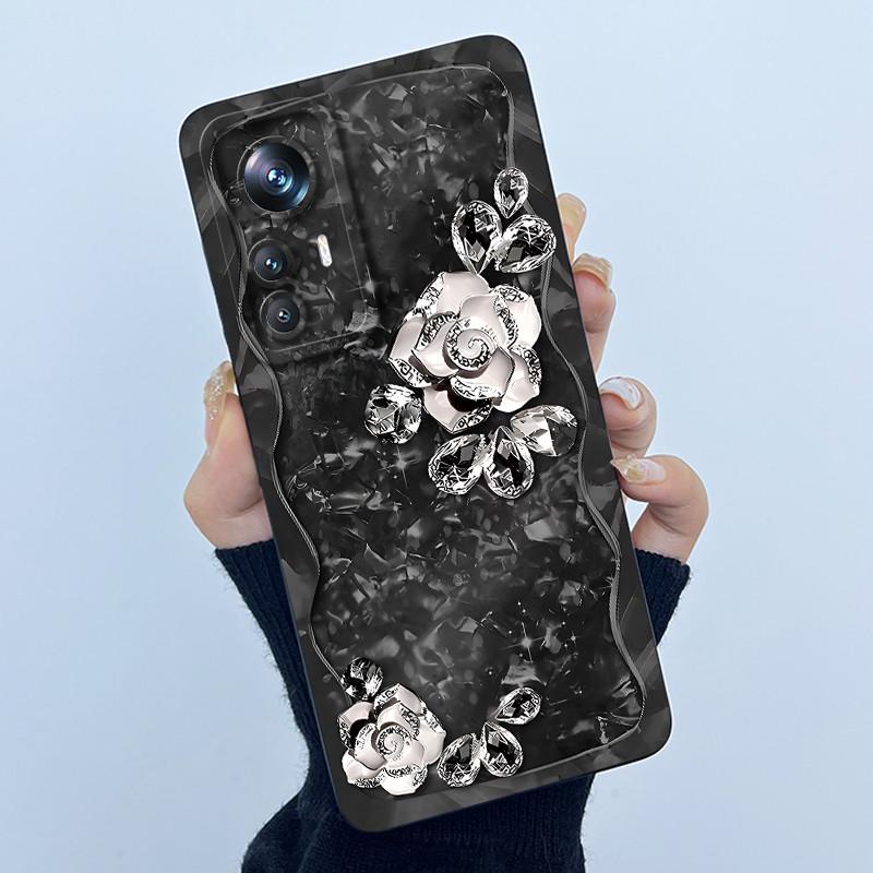 For Xiaomi 12 Lite 12T Phone Case Fashion Simplicity Oil Painting Cover Soft Liquid Silicone Shell For Xiaomi Mi 12T Pro Fundas