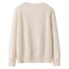 Women's Loose-Fit Brushed Cashmere Cardigan - Trendy Round Neck Knitted Sweater 2025