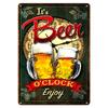 1pc "It's Time To Drink Beer, Enjoy It" Metal Tin Sign (8''x12''/20cm*30cm), Vintage Sign Decorative Wall Art, Wall Decor