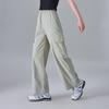 Multi pocket work pants for women in 2026 summer, thin, fashionable, loose, versatile, slimming and lightweight sports casual pants