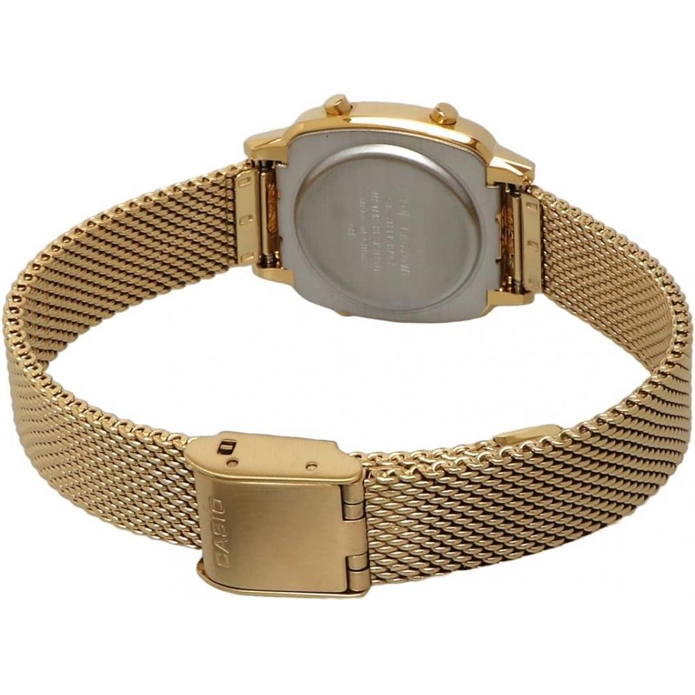Casio Женские цифровые часы Золотой сетчатый ремешок La670wemy 9