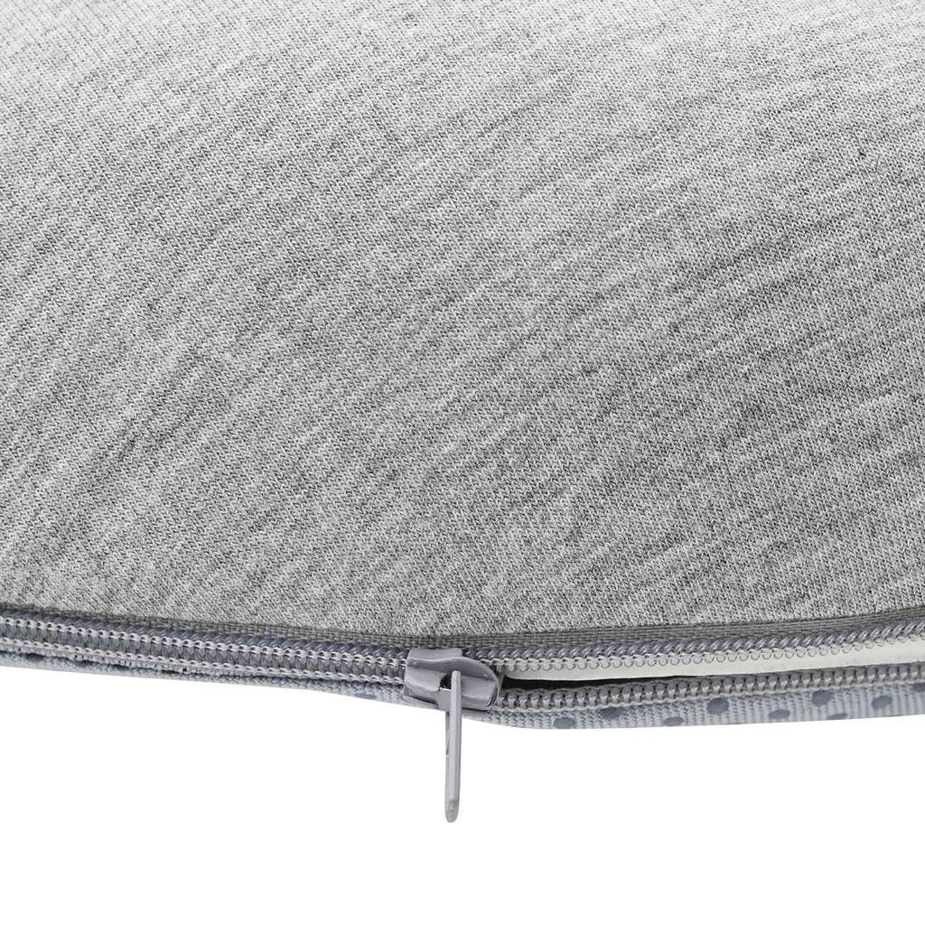 Seat Cushion Solid Color Light Gray 42 x 36.5 x 8 cm Memory Foam