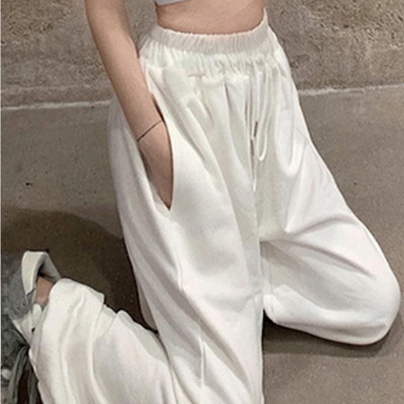 Большие спортивные штаны для женщин с высокой талией, спортивные брюки, модные повседневные мешковатые брюки, женские джоггеры, уличные брюки в стиле Харадзюку