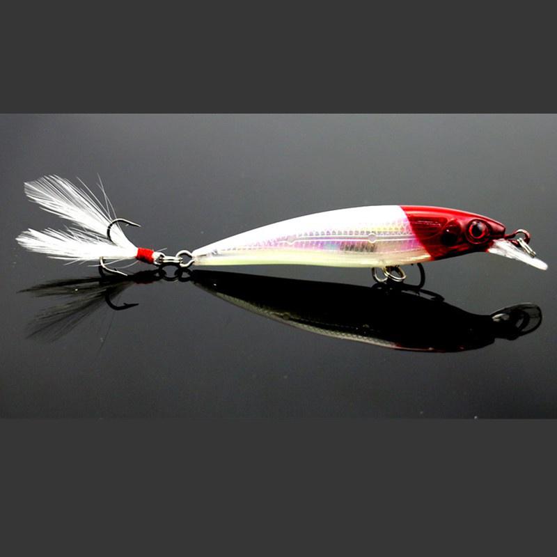 5шт Hengjia пернатый крючок реалистичная рыболовная приманка гольяна 3D глаза твердая пластиковая приманка