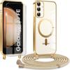 Samsung Galaxy S23 FE Case, Electro MagSafe, Gold + Screen Protector + Lanyard