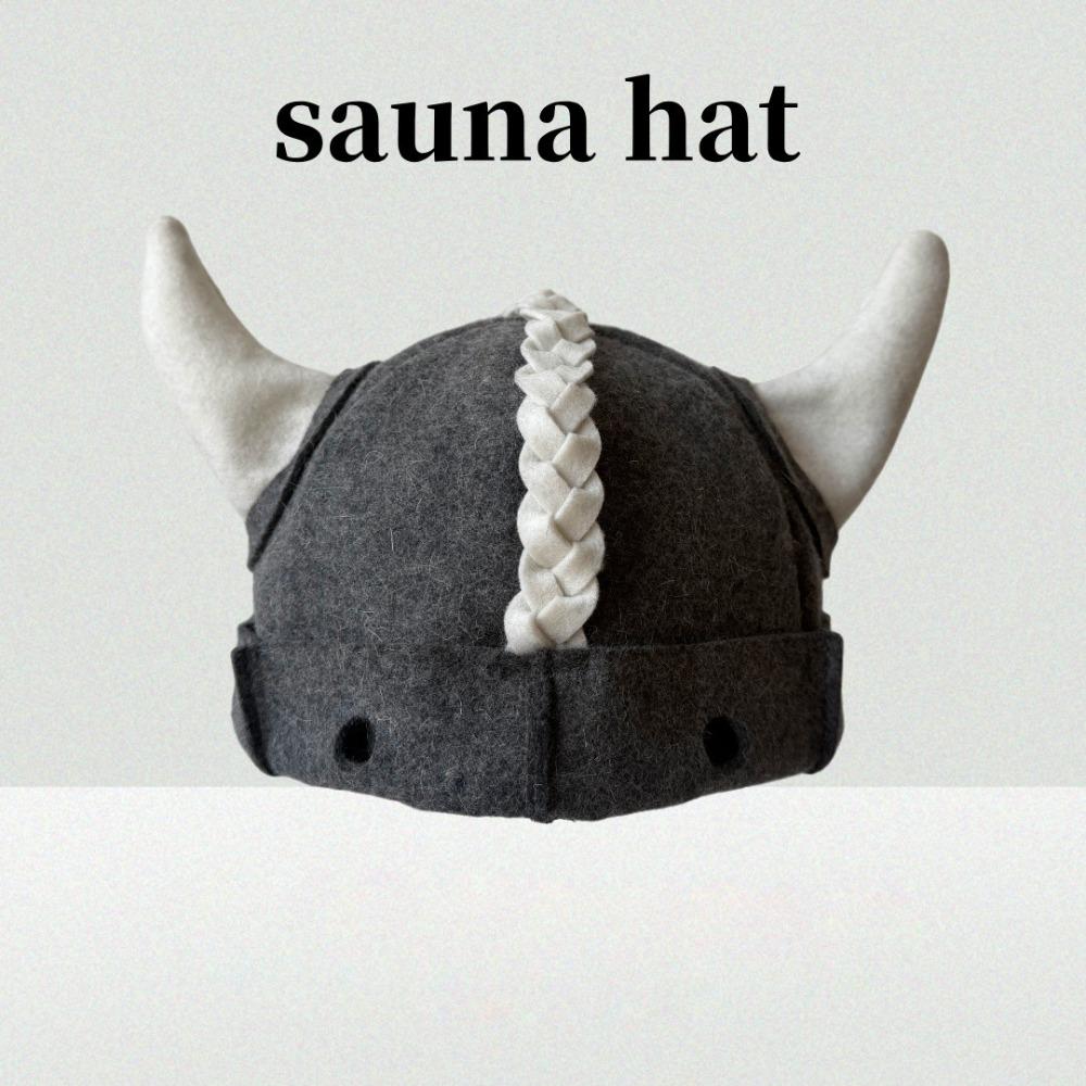 Wool Felt Material Wool Felt Sauna Hat Heat Resistant Steam Bath Headwear Sauna Sessions
