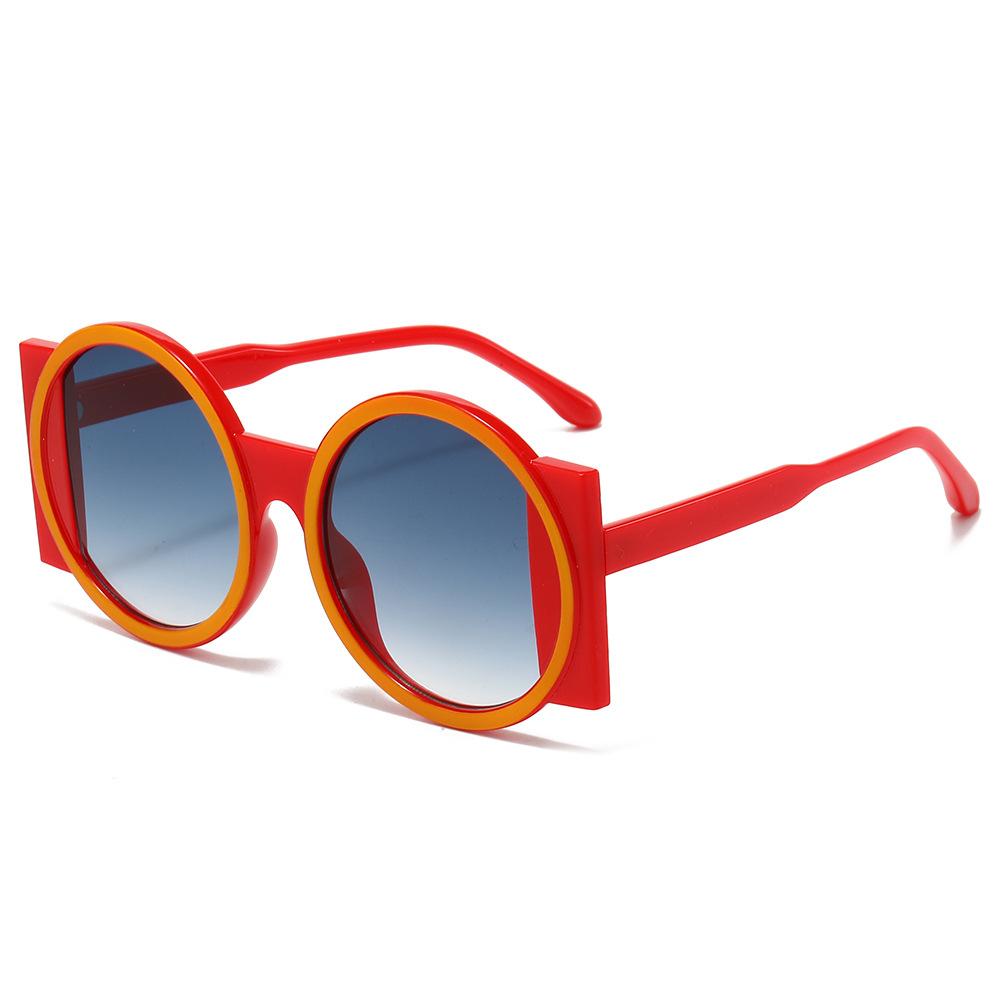 Модные круглые солнцезащитные очки в стиле ретро для мужчин и женщин, двухцветные круглые солнцезащитные очки для модных путешествий, уличных отпускных вечеринок