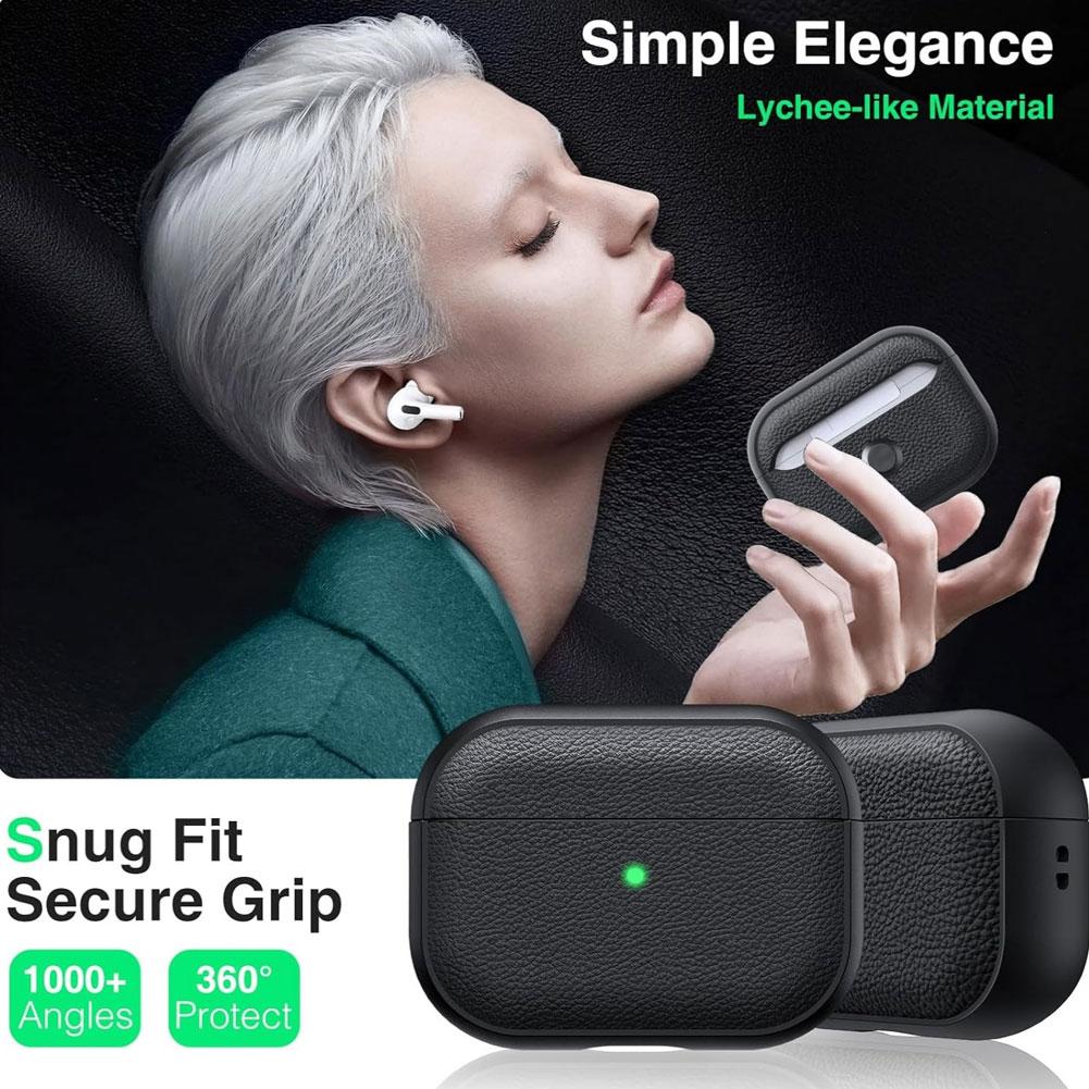 Улучшенный чехол для AirPods Pro 3 с текстурой мягкой кожи, защитный чехол, совместимый с Apple Airpods Pro 3-го поколения, беспроводная зарядка