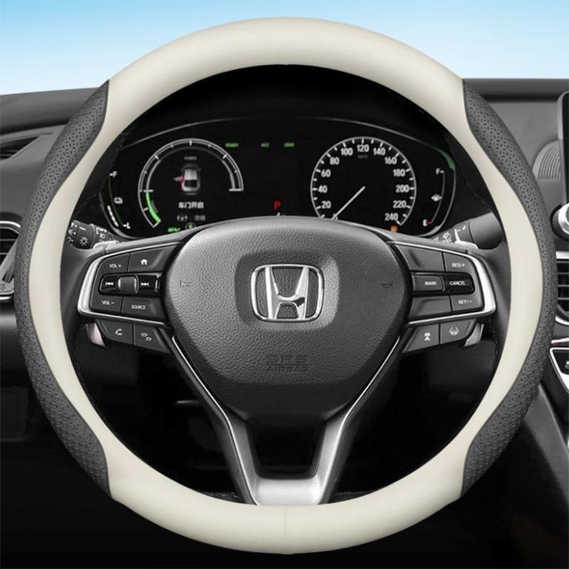 Leather Car Steering Wheel Cover Honda Jazz CRV Pilot HRV ZRV Accord City Civic 2022 2023 2024 2025 2026 Accessories RB6