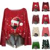 Women's Fashion Round Neck Long Sleeve Pullover Faux Sweater Knitted Pullover Top