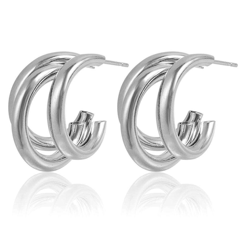 Jewelry, Retro Style Light Luxury High-End Geometric U-Shaped Temperament Earrings, Women'S Exaggerated Metal