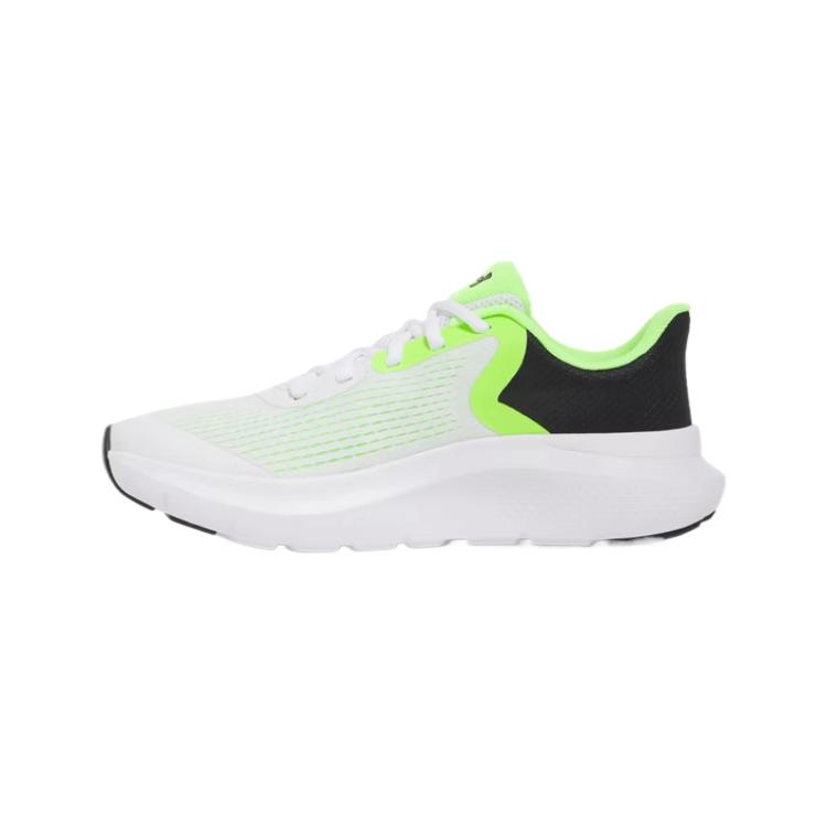 Under Armour Rogue 5 GS Бело-черные гипер-зеленые детские кроссовки 3028269-100