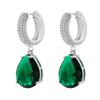 ZHUKOU Heart drop earrings for women exquisite Big water drop charms small hoop earrings fashion Jewelry VE919