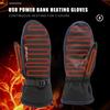 Electric Heating Gloves USB Charging Electric Heated Gloves Waterproof 3 Gear Temperature for Climbing Hiking Cycling