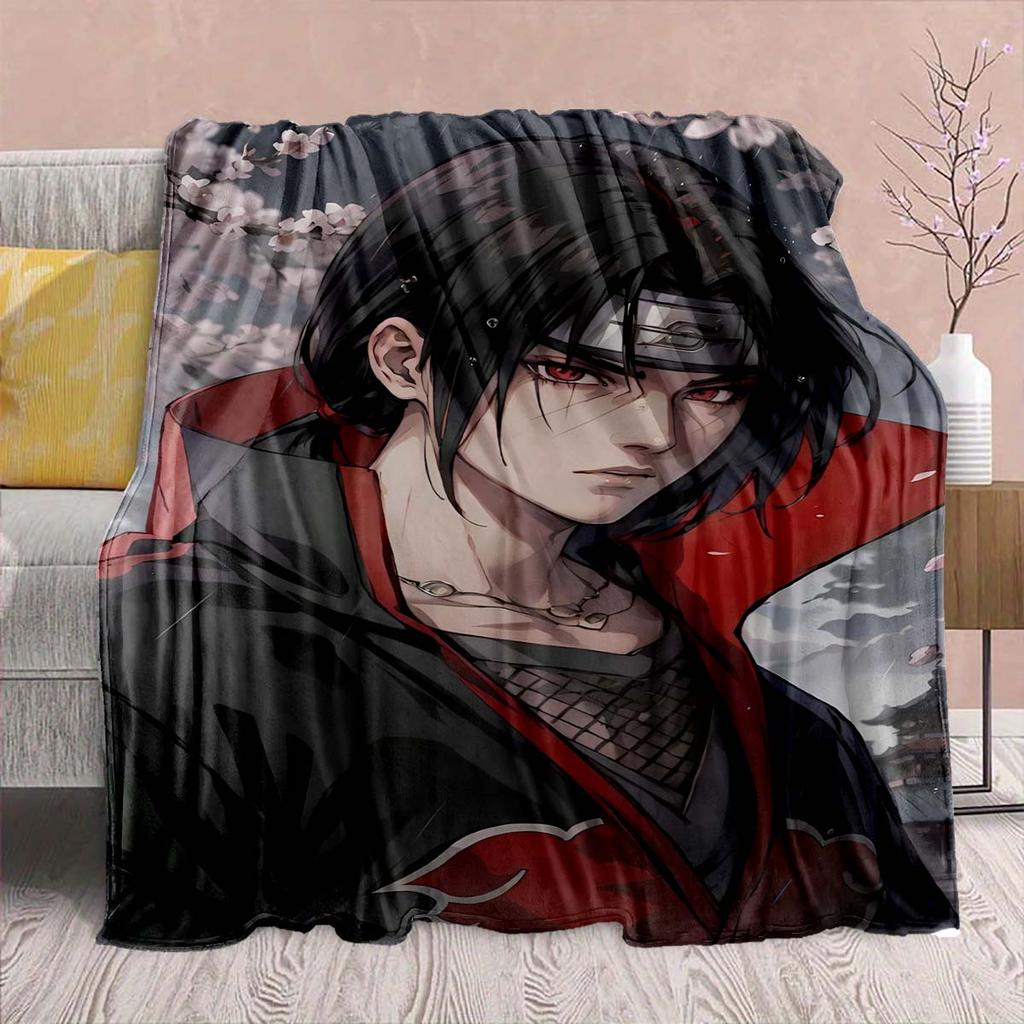 Naruto Anime Flannel Blanket - Soft Warm Perfect for Sofa, Bedding Camping Travel Office Home Decor -QJY