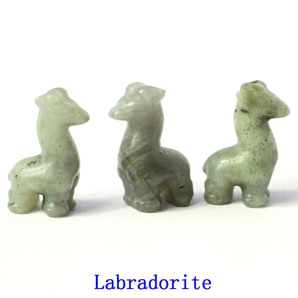 30 мм Мини Жираф Украшение Скульптура Натуральный Камень Резной Орнамент Лечебные Кристаллы Фигурка Животных Микро Пейзаж Драгоценный Камень Ремесло