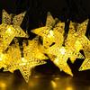 LED String Lights with Light Garden Christmas 30 Flashing Auto Tree Yellow Solar-Powered Built-in Sensor, Waterproof, Lights, Lights, LEDs, 6m,