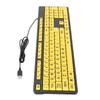 104 Keys Large Print Computer Keyboard USB Wired Keyboard for Students Elderly Visually Impaired Individuals