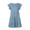 Summer Beach Dress For Women Casual Round Neck Tunic Ruffle Short Sleeve A-Line Tiered Babydoll Dress Flowy  Dress