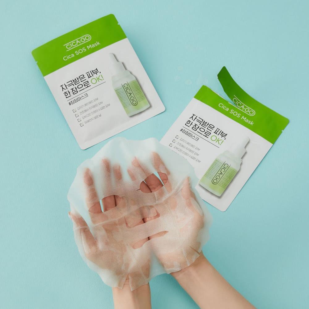 isoi Cicago Cica SOS Mask Soothing Calming 25ml*5ea Sheet Mask K-Beauty