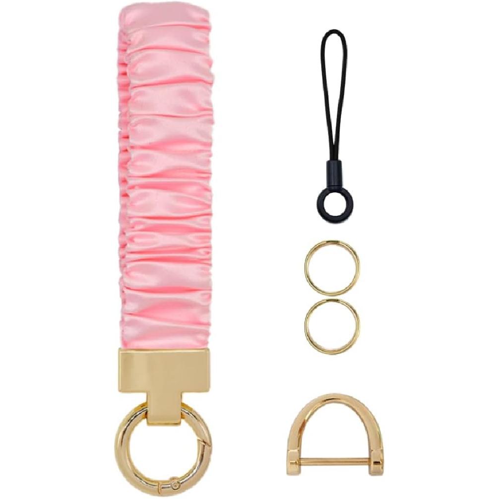Wrist Lanyard for Key Chain Wristlet Keychain for Car Keys Phone,Strechy Scunchie Key Lanyard Wrist Strap Bracelet