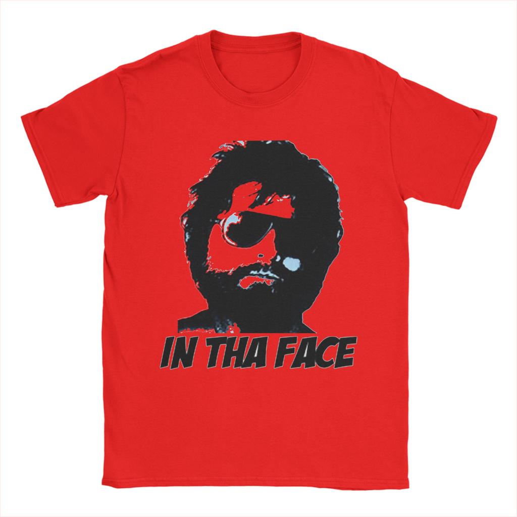 Fun ALAN HANGOVER IN THA FACE TShirts Unisex Round Collar Pure Cotton T Shirt Short Sleeve Tee Shirt Gift Idea Tops
