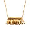 [Q8449] - Gold Plated 'Navajos' Necklace - 20x10 Mm