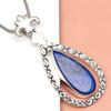 Pendant Lapis Lazuli Silver Jewelry 2.5" Gemstone  Handmade Sterling Silver