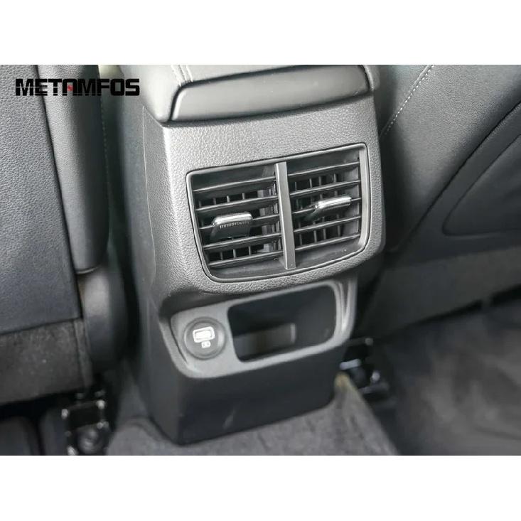 Аксессуары для Kia Seltos Подлокотник из углеродного волокна Крышка вентиляционного отверстия кондиционера для задних пассажиров Декоративная накладка Стайлинг автомобиля