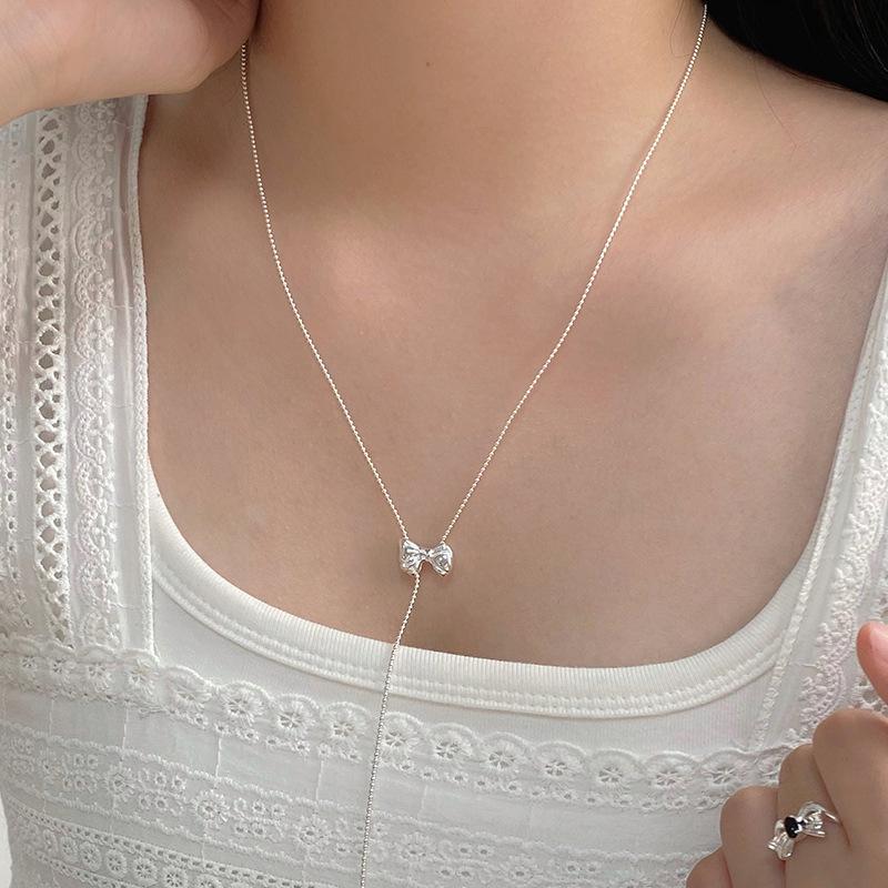 Ожерелье с кисточками и галстуком-бабочкой, свежее и милое, универсальное и изысканное, цепочка на ключицу Niche