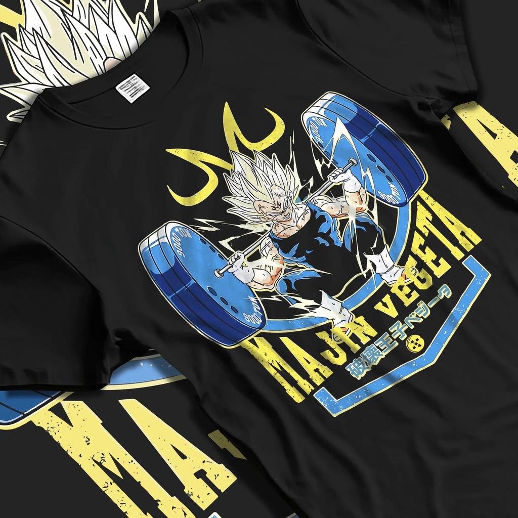 Japan Anime Dragon Ball Vegeta Power Up Manga Graphic Print T-shirt Men Women Streetwear Y2k Harajuku Summer New Tee Loose Casual Cotton Oversized Top
