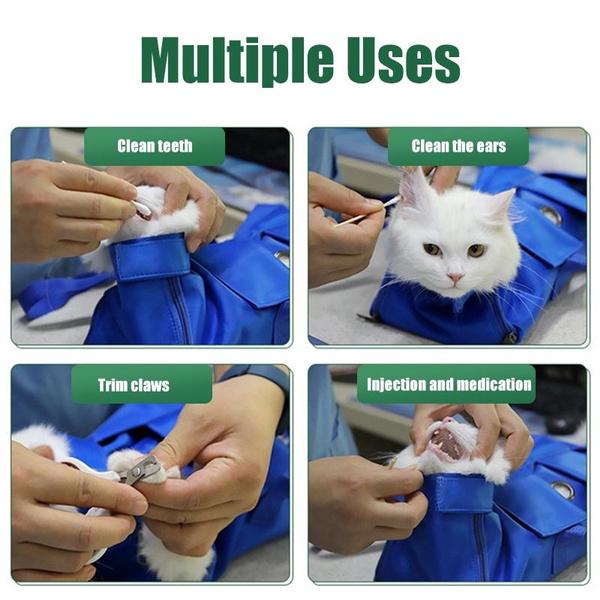 Кошачья стрижка когтей, чистка, уход, удерживающая сумка, не царапается, кусается, для купания, обрезка когтей, инъекции, осмотр, аксессуары для домашних животных
