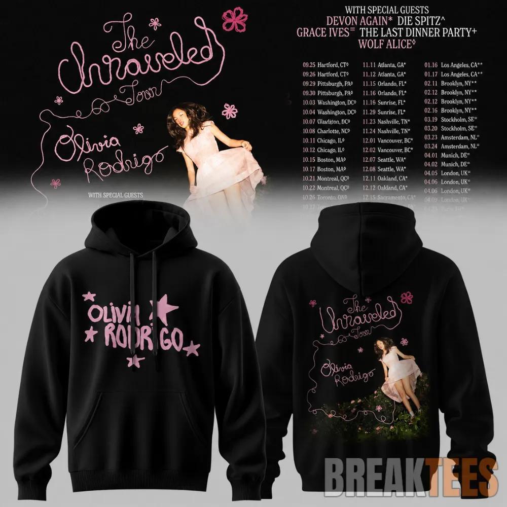 Толстовка на молнии The Unravel Tour с узором Цветочное сердце, напечатанная спереди и сзади, Мерч для музыкальных энтузиастов, Свитшот